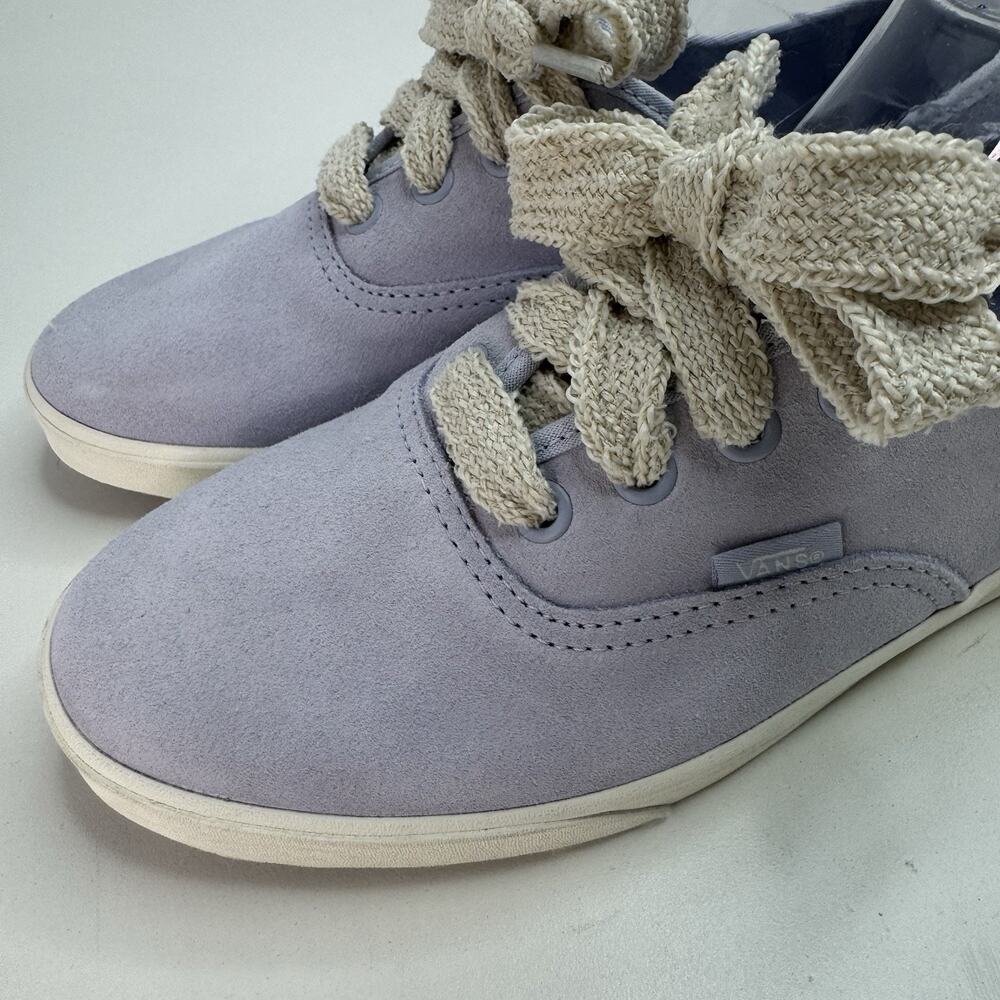 Vans Fat Lace Authentic Lowpro Women's / Men's Purple Suede Oatmeal Laces W 7.5